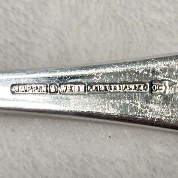 Vintage MAPPIN & WEBB Silverplate Salad Serving Set Vintage England - Picture 7 of 7